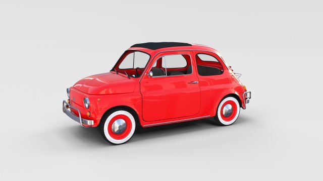 fiat 500l luxe 1968 rev 3D Модель .c4d .max .obj .3ds .fbx .stl .blend 