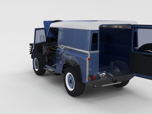 full land rover defender 90 hard top seethrough re Modèle 3D