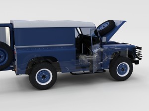 full land rover defender 90 hard top seethrough re Modèle 3D