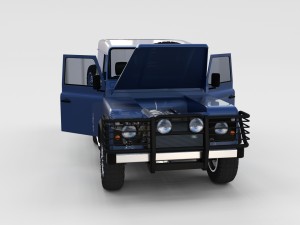 full land rover defender 90 hard top seethrough re Modèle 3D