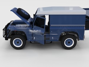 full land rover defender 90 hard top seethrough re Modèle 3D