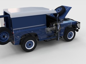 full land rover defender 90 hard top seethrough re Modèle 3D