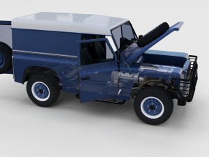 full land rover defender 90 hard top seethrough re Modèle 3D