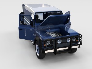 full land rover defender 90 hard top seethrough re Modèle 3D