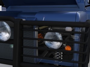 full land rover defender 90 hard top seethrough re Modèle 3D