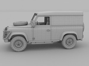 full land rover defender 90 hard top seethrough re Modèle 3D