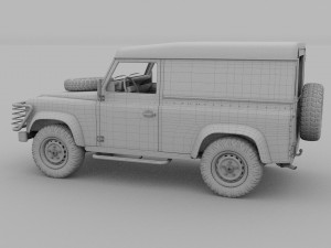 full land rover defender 90 hard top seethrough re Modèle 3D