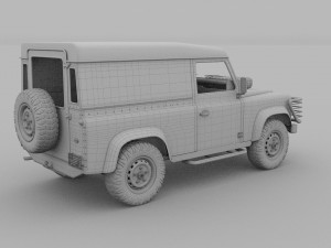 full land rover defender 90 hard top seethrough re Modèle 3D