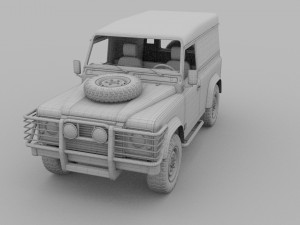 full land rover defender 90 hard top seethrough re Modèle 3D