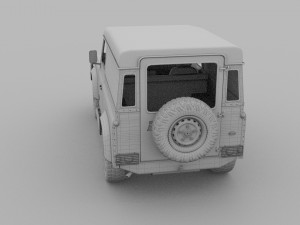 full land rover defender 90 hard top seethrough re Modèle 3D
