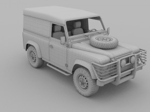 full land rover defender 90 hard top seethrough re Modèle 3D