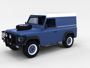 land rover defender 90 hard top w interior rev 3Dモデル