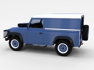 land rover defender 90 hard top w interior rev 3Dモデル