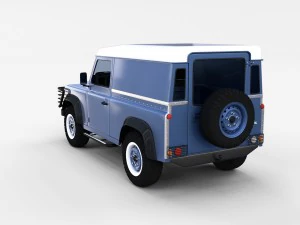 land rover defender 90 hard top w interior rev 3D Model