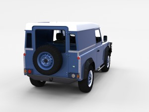 land rover defender 90 hard top w interior rev 3Dモデル