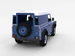 land rover defender 90 hard top w interior rev 3D Model