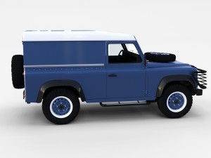 land rover defender 90 hard top w interior rev 3Dモデル