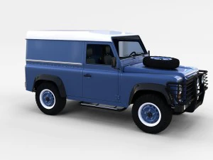 land rover defender 90 hard top w interior rev 3D Model