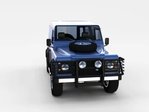 land rover defender 90 hard top w interior rev 3D Model