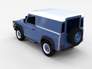 land rover defender 90 hard top w interior rev 3Dモデル