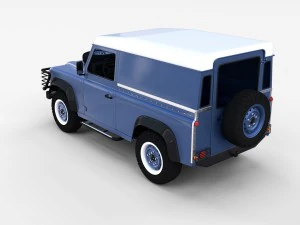 land rover defender 90 hard top w interior rev 3D Model