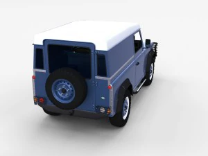 land rover defender 90 hard top w interior rev 3D Model