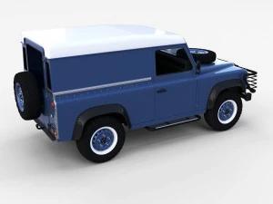 land rover defender 90 hard top w interior rev 3D Model