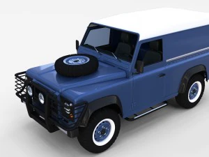 land rover defender 90 hard top w interior rev 3D Model