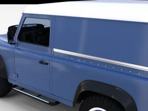 land rover defender 90 hard top w interior rev 3D Model