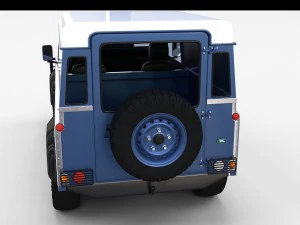 land rover defender 90 hard top w interior rev 3D Model