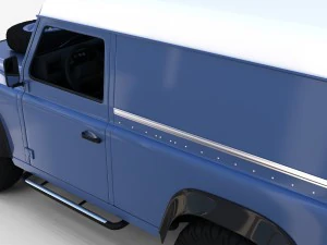 land rover defender 90 hard top w interior rev 3D Model