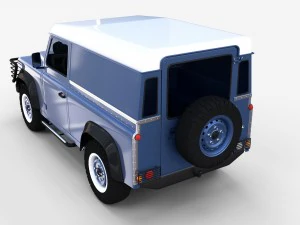 land rover defender 90 hard top w interior rev 3D Model