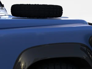 land rover defender 90 hard top w interior rev 3D Model