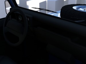 land rover defender 90 hard top w interior rev 3Dモデル