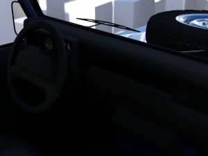 land rover defender 90 hard top w interior rev 3D Model