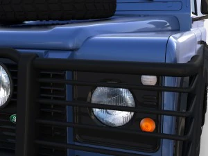 land rover defender 90 hard top w interior rev 3D Model