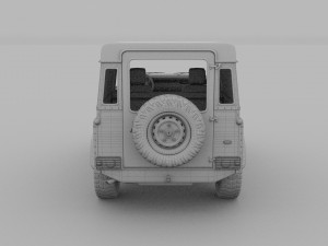 land rover defender 90 hard top w interior rev 3Dモデル