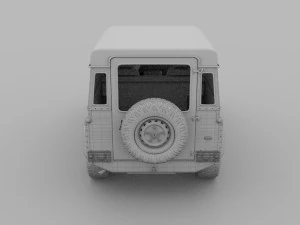 land rover defender 90 hard top w interior rev 3D Model