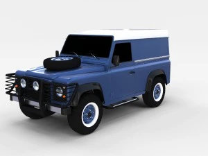 Land Rover Defender 90 с жесткой крышей об. 3D Модель