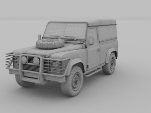land rover defender 90 hard top rev 3D मॉडल