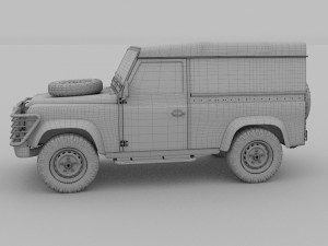 land rover defender 90 hard top rev 3D मॉडल