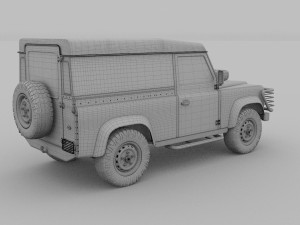 land rover defender 90 hard top rev 3D मॉडल