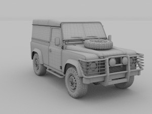 land rover defender 90 hard top rev 3D मॉडल