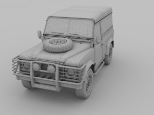 land rover defender 90 hard top rev 3D मॉडल