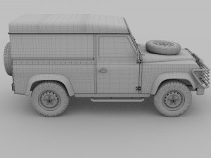 land rover defender 90 hard top rev 3D मॉडल