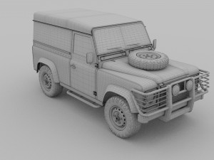 land rover defender 90 hard top rev 3D मॉडल
