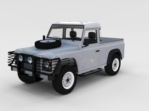 full land rover defender 90 pick up seethrough 3D Model