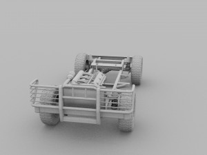 full land rover defender 90 pick up seethrough Modelo 3D