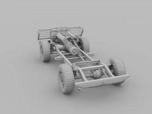 full land rover defender 90 pick up seethrough Modelo 3D