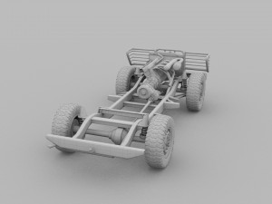 full land rover defender 90 pick up seethrough Modelo 3D